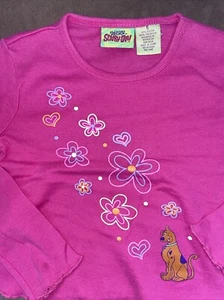 CARTOON NETWORK SCOOBY DOO SZ 5 L/S TOP PINK SUPER CUTE - Picture 1 of 4