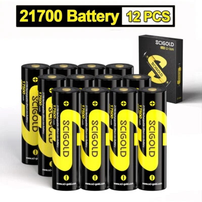 12pcs Scigold 217OO Rechargeable Battery 3.6V Flat Top for Headlamp Flashlights - Image 1 of 4