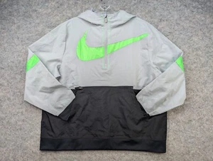Nike Hoodie Windbreaker Jacket Youth XL Boys Gray Black Kangaroo Pouch - Picture 1 of 12