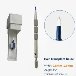 Sapphire Hair Transplant Blade Knife Stainless Steel Handle Hair Planting Tools - Picture 1 of 20