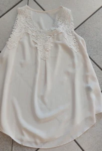 Spitzentop Gr. M Weiß Gr. 38 - Bild 1 von 4