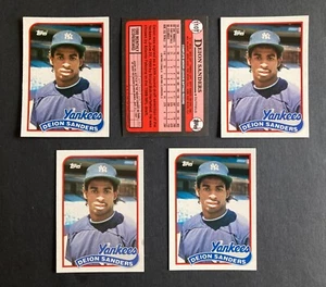 Deion Sanders 1989 Topps Traded Rookie RC Card #110T - 5 Count Lot - #091923B - Bild 1 von 1