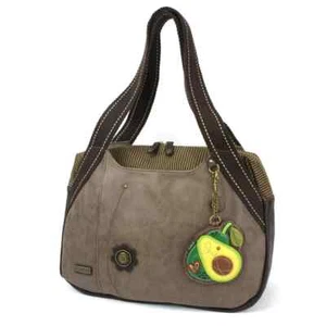 New Chala Bowling Zip Tote Large Bag Stone Gray Coin Purse AVOCADO Coin Purse - Picture 1 of 6