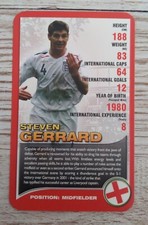 Top Trumps Football Stars 2008 Steven Gerrard Midfielder Card #4 England New