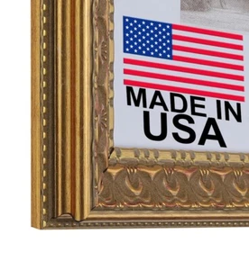 Custom Matted Picture Poster Frame & Mat 1-1/2" Gold Ornate 3232 16x20 24x36 - Picture 1 of 11