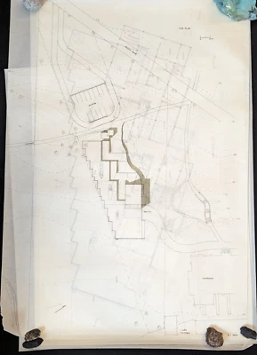 5 Pg. Proyecto de maqueta Carnegie Lake estudiante graduado de arquitectura Princeton de la década de 1970 Foto 1 de 4