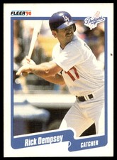 1990 Fleer Rick Dempsey Los Angeles Dodgers #392