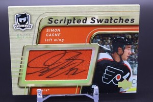 2005-06 UD The Cup Scripted Swatches SS-SG Simon Gagne 02/25 Philadelphia Flyers