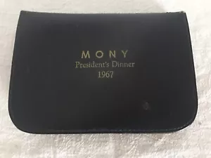 Bridge Card Set Kingsbridge Mony 1967 Presidents Dinner Leather Zipper Case NEW - Picture 1 of 8
