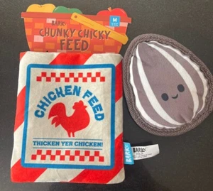 Bark Box Chunky Chicky Feed Plush Dog Toy Chicken Multi-Part Crinkle M - Picture 1 of 14