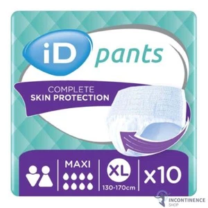 1x iD Pants Maxi Unisex Incontinence Underwear - X-Large - Pack of 10 - 2300ml - Picture 1 of 4