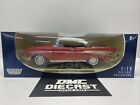 Motor Max 1957 Chevy Bel Air RED White Top 1:18 Diecast With Box!