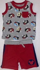 Mickey Mouse Disney Baby Kleinkind Jungen 2-teiliges Tanktop & Shorts Set - Bild 1 von 9