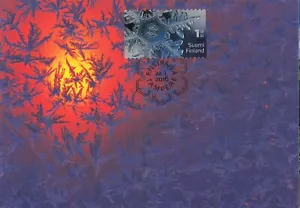 Tarjeta Maxi FDC 2016 Snowflake Winter Arctic Paradise Finland Art Foil Stamp como nueva - Imagen 1 de 1
