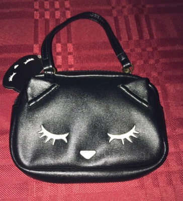 Osumashi Pooh-Chan Gato Mini Bolsa Cartera Bolso Negro Nuevo Foto 1 de 4