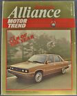 1983 Renault Alliance Sedan Road Test Brochure Folder Nice Original 83