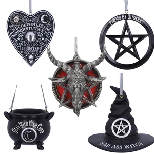 Witchy Hanging Decoration Cauldron Hat Ouija Pentagram Baphomet Gothic Nemesis