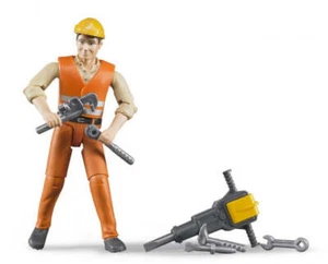 Bruder #60020 BWORLD Construction Worker with Accessories - New Factory Sealed - Picture 1 of 1