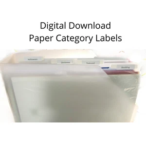 80 Stampin Up Tool Paper Cardstock Category Labels for Designer, Patterned Paper - Picture 1 of 11