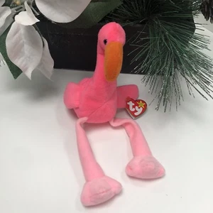Raro Ty Beanie Baby Pinky El Flamenco Con Errores - Imagen 1 de 6