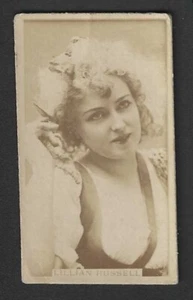 1880's N245 Kinney Tobacco Card - Actresses Series - Lillian Russell Starfish - Picture 1 of 2
