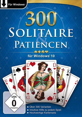 300 Solitaire und Patiencen - Klondike - Fächer -Gypsy-Bakers Dozen-Four Seasons - Bild 1 von 4