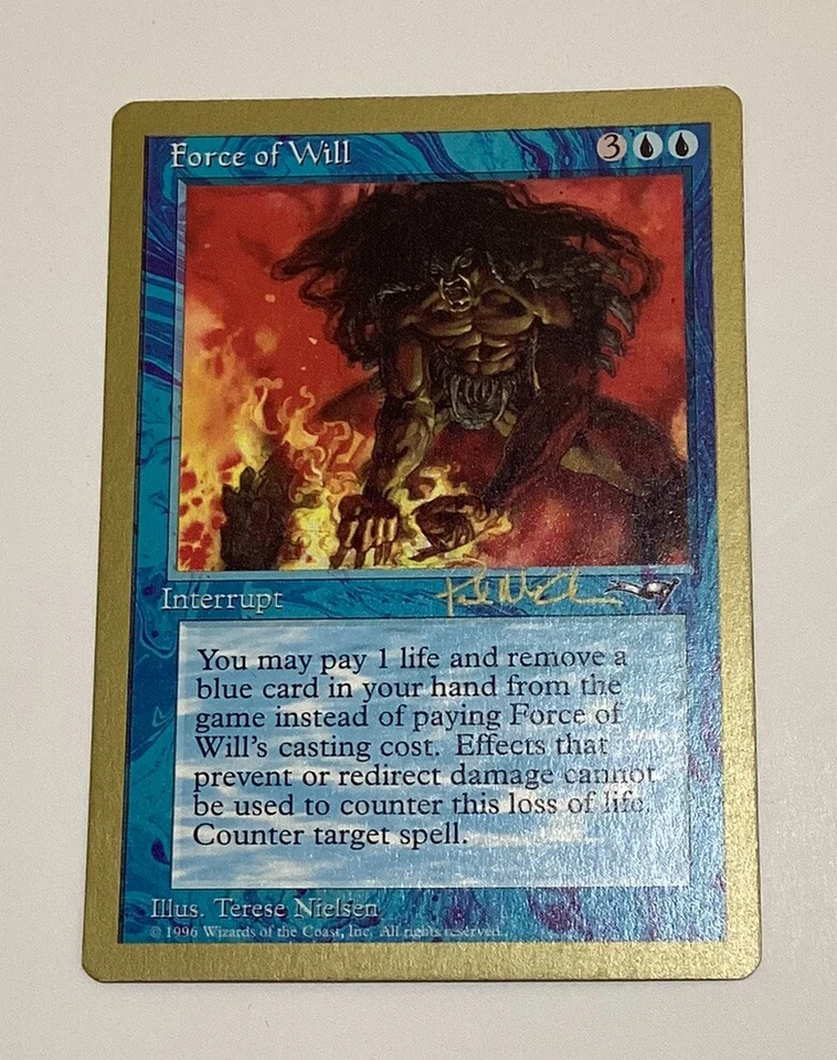 Force of Will - Seattle, August 1997 new World Championship MTG Gold Border USED - Image 1 of 1