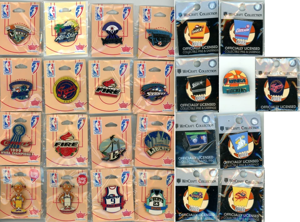 WNBA Vintage Pin Choice Arcain Wicks All-Star Defunct Teams Sparks Lynx Comets + - Image 1 of 1