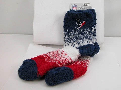 Houston Texans FUZZY SOFT SOCKS NFL Licensed Free Shipping! Cover