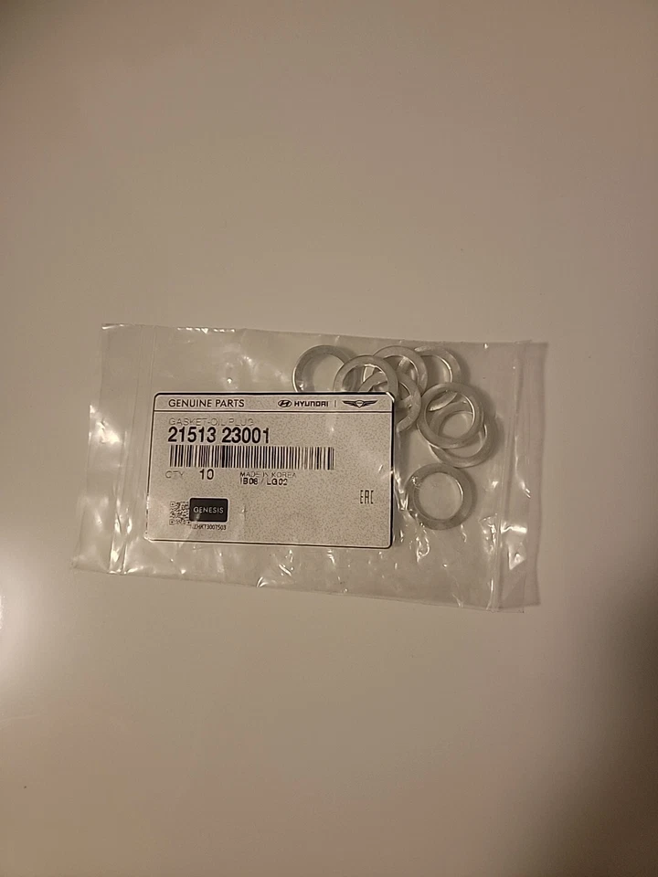21513-23001 Gasket Oil Plug Genessis OEM - Image 1 of 1