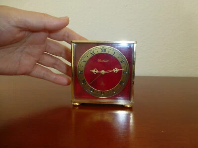 Vintage Swiss Bucherer Memovox Alarm 8 Days Clock Luxury Brass Case - Image 1 of 4