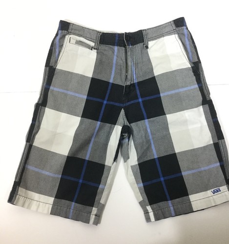 Vans 30 pantaloncini da uomo neri a quadretti cotone