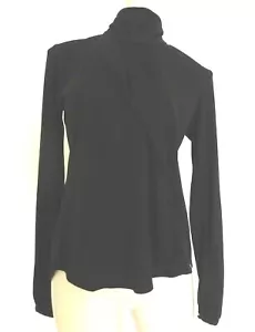 Top Veronique Branquinho Negro Mangas Largas Cuello de Tortuga Asimétrico Talla 36(S) - Imagen 1 de 9