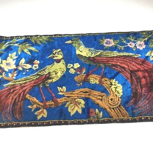 Unbranded Multicoloured Vintage Rectangle Peacock Rug Size 32 in x 20 in - Picture 1 of 5