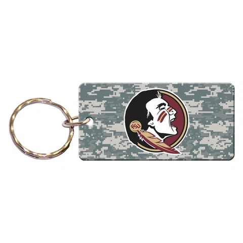 FLORIDA STATE SEMINOLES DIGITAL CAMO RECTANGLE ACRYLIC KEY RING NEW WINCRAFT Cover