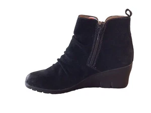 Schwarze Comfortvia Wildleder Stiefeletten US 8,5 Euro 39 wasserdicht - Bild 1 von 6