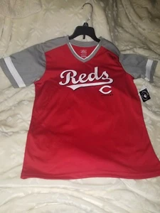 Cincinnati Reds Jungen SHIRT GRÖSSE XLARGE 14/16 100 % Polyester neu mit Etikett GO REDS! - Bild 1 von 3