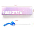 Glass Straws Twist Reusable Straws Heat Resistant Glass Straw Long Stem Staws