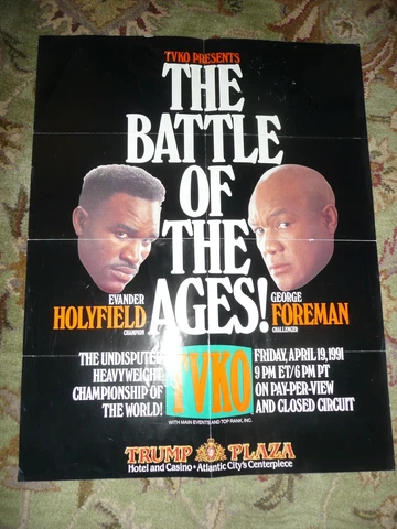 Boxing. " Big" George Foreman vs. Holyfield Poster.. 1990's Cover