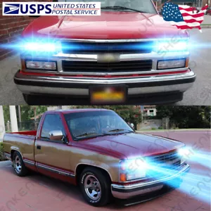 For Chevy C1500 C2500 C3500 1990-1998 4X 8000K LED Headlight Hi/Lo Beam Bulbs GL - Picture 1 of 12