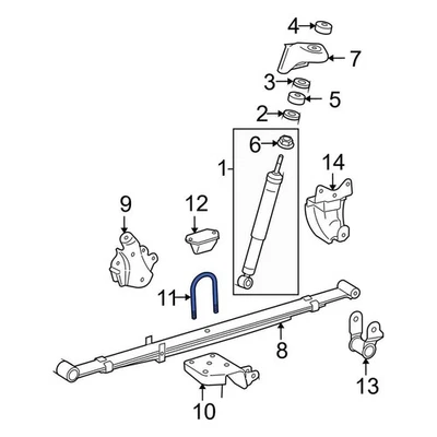 For Toyota Tacoma 2014-2023 Toyota 90117A0005 Leaf Spring Axle U-Bolt - Image 1 of 4