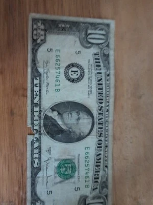 1977A Federal Reserve Bank of Virgina Ten Dollar Bill Note - Image 1 of 4