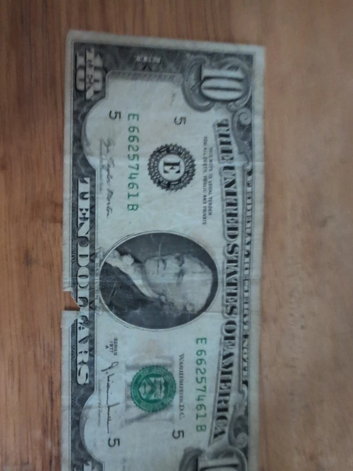 1977A Federal Reserve Bank of Virgina Ten Dollar Bill Note - Image 1 of 4