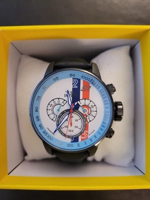 Invicta S1 Rally Chronograph White And Blue Dial Black And Blue Leather 19290 - Image 1 of 4