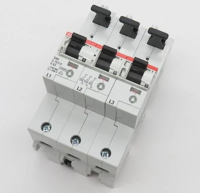 Hauptsicherungsautomat ABB S751/3-E63 SLS-Schalter SHU-Schalter 63A 25kA 3x1p - Bild 1 von 4