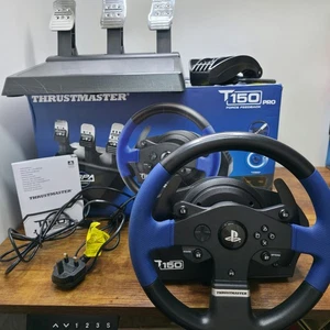 Thrustmaster T150 Pro Force Feedback Wheel T3PA Pedals & Manual PS5 PS4 PS3 PC  - Picture 1 of 24