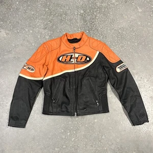 Harley Davidson Leather Racing Jacket Women's SZ SW Vintage Style Y2K Rare Read - Picture 1 of 15