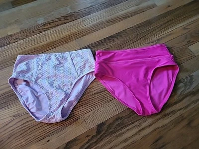 Antiguo Bikini Azul Marino Cintura Alta Parte Inferior Rosa Talla Pequeña Lote De 2 Foto 1 de 4
