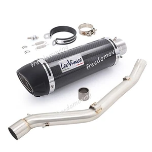 For SUZUKI DRZ400 2000-2025 Motorcycle Mid Exhaust Link Pipe Muffler Silencer - Picture 1 of 8