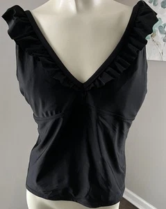 Traje De Baño Tankini Antiguo Azul Marino Talla XL Negro - Imagen 1 de 8